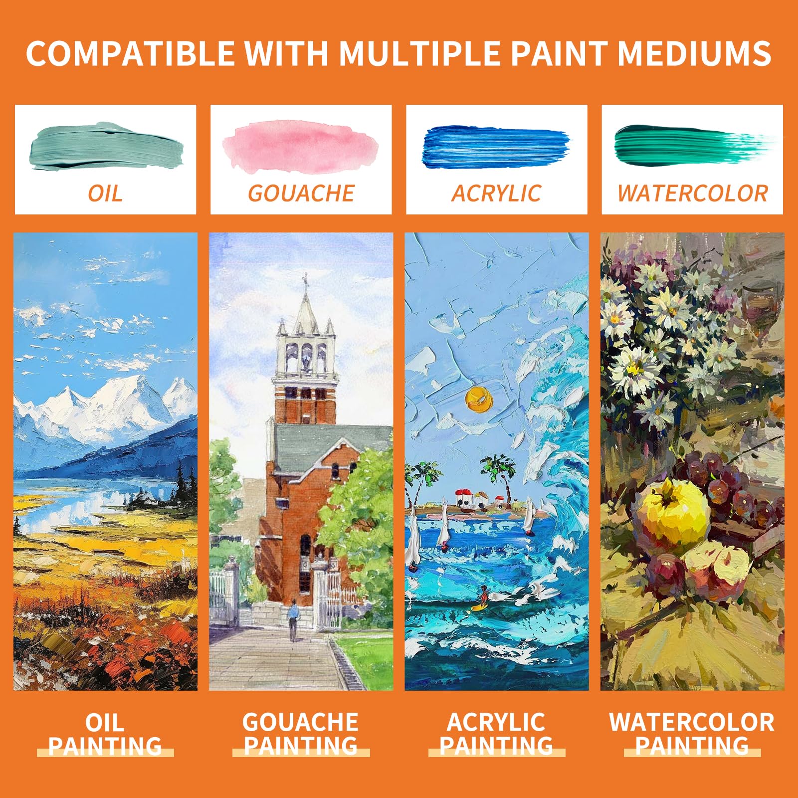 ordeluxe-toile-30x30-cm-coton-lot-10-pour-acrylique image 4