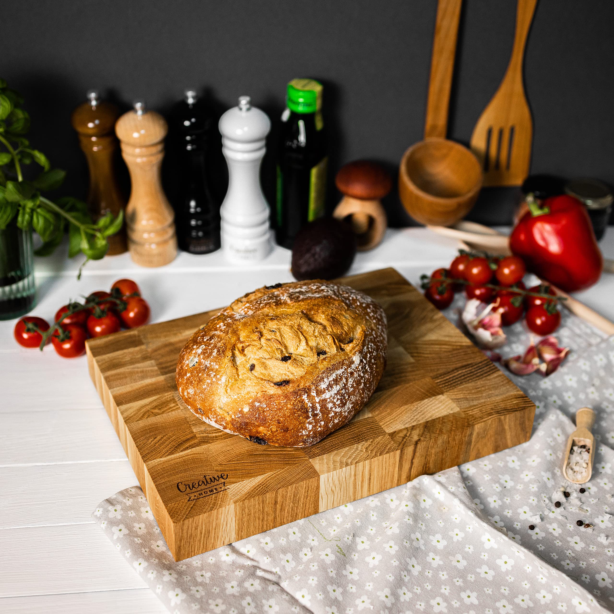creative-home-grande-planche-d-couper-bois-32x24x4-cm-h-tre image 3