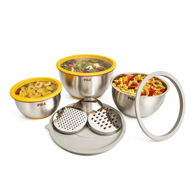 pika-batch-cooking-bols-inox-couvercles-verre-lot-3-r-pes image 1