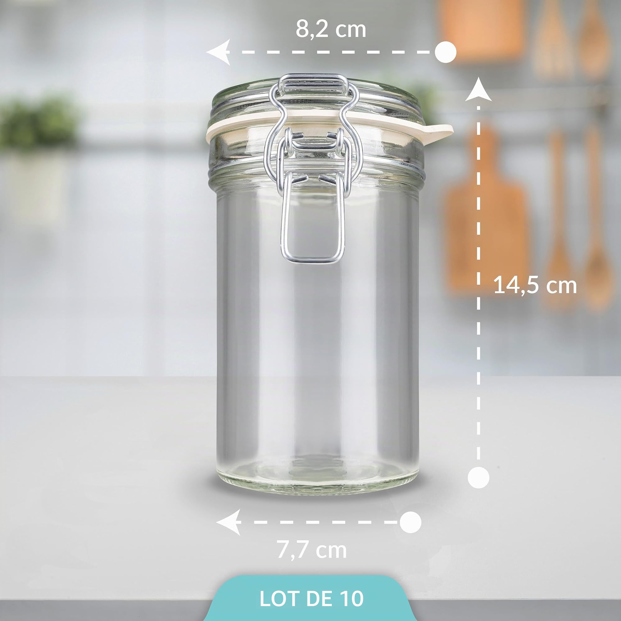 creative-home-bocaux-en-verre-herm-tiques-bocal-500ml-lot-10 image 5