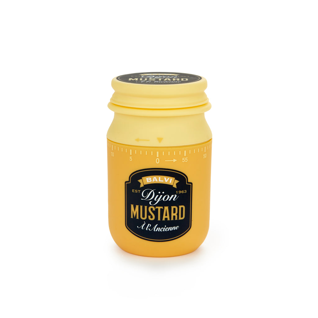balvi-kitchen-table-mustard-timer-minuteur-cuisine-pot-moutarde-r-tro image 1