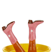 balvi-happy-legs-country-porte-bijoux-bottes-cowboy-roses image 5