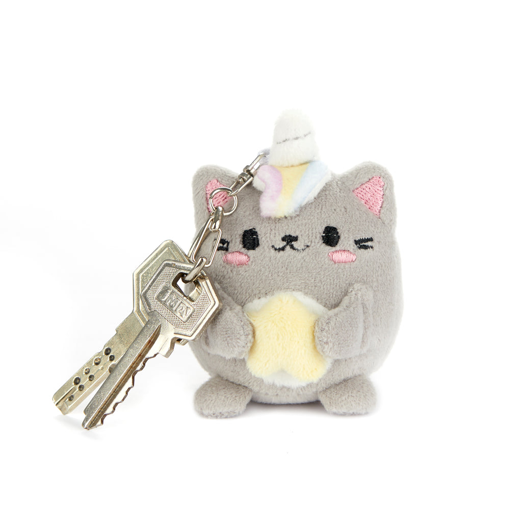 balvi-fluffy-kawaii-porte-cl-s-chat-toile-peluche image 1
