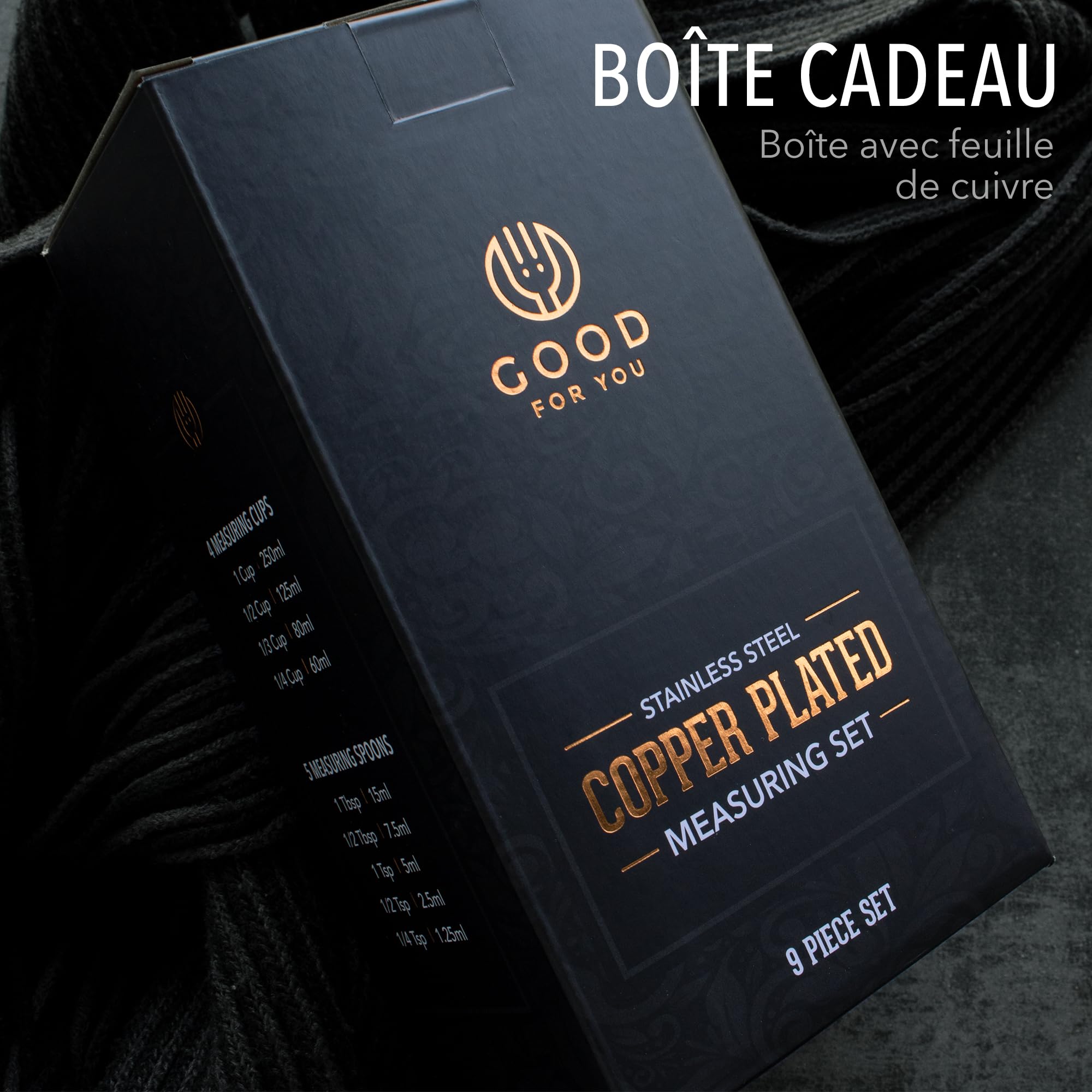 good-for-you-copper-lot-9-tasses-et-cuill-res-mesure-cuivre-inox image 6