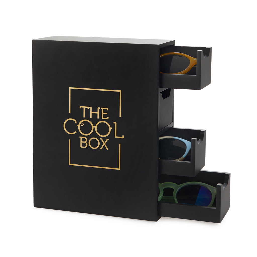 balvi-home-decor-the-cool-box-bo-te-lunettes-noire-4-tiroirs-feutrine image 6