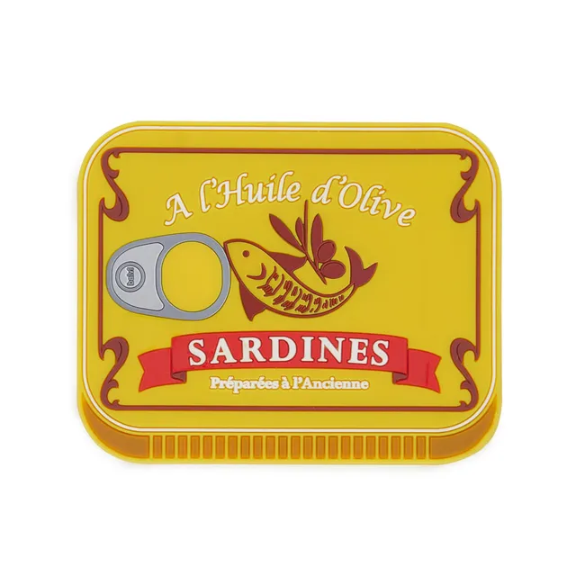 balvi-kitchen-sardines-dessous-de-plat-jaune-plastique image 1