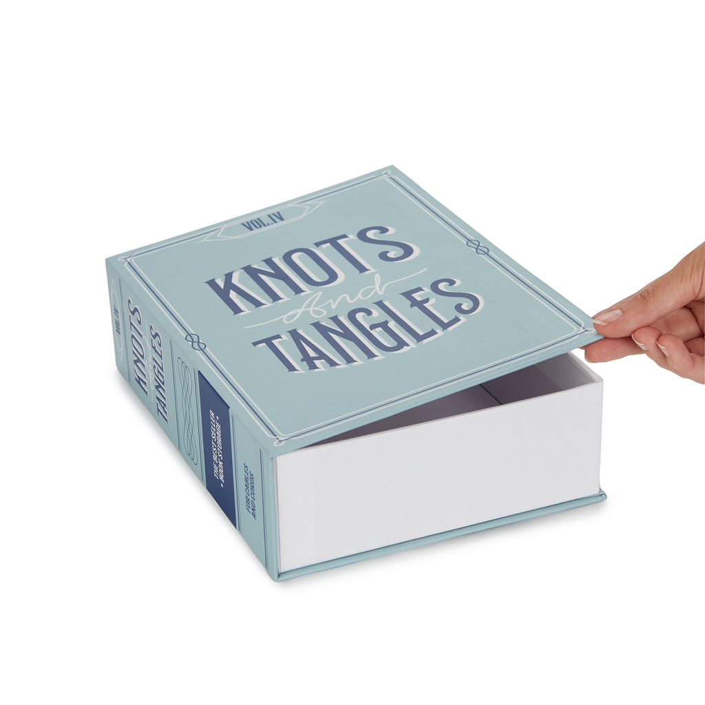 balvi-knots-and-tangles-bo-te-livre-rangement-turquoise image 6