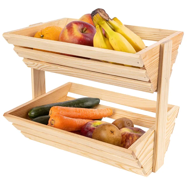 creative-home-corbeille-fruits-bois-2-tages-36-cm image 1