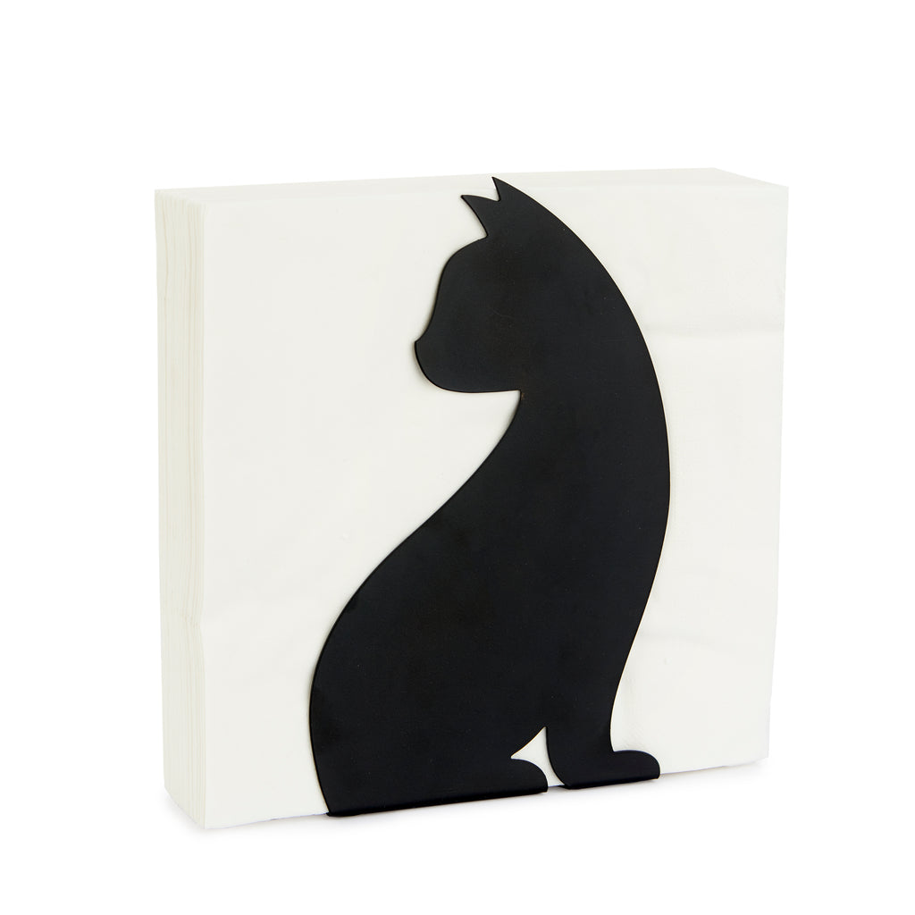 balvi-feline-porte-serviettes-chat-silhouette-noir image 1