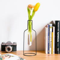 balvi-home-decor-bottle-silhouette-vase-m-tal-pipette-verre image 3