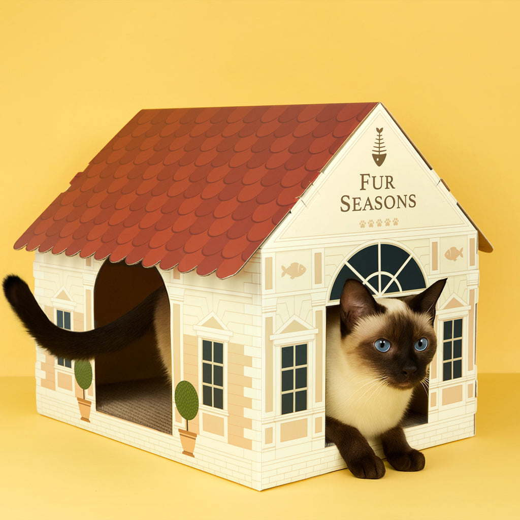 balvi-lifestyle-fur-seasons-maison-chat-griffoir-beige image 2