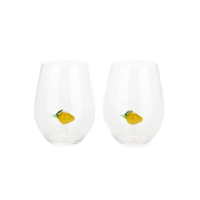 balvi-kitchen-botanical-verre-eau-citron-jaune-borosilicate image 1