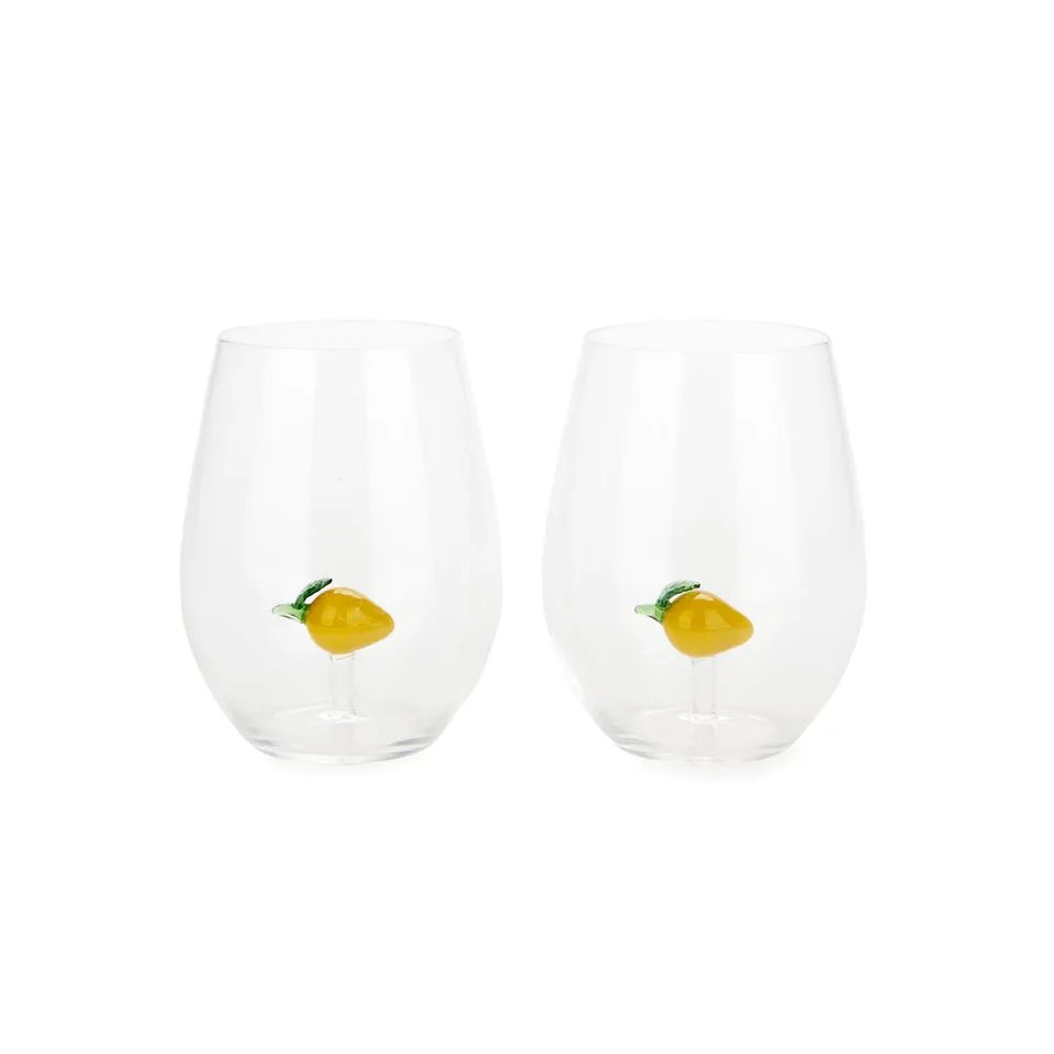 balvi-kitchen-botanical-verre-eau-citron-jaune-borosilicate image 1