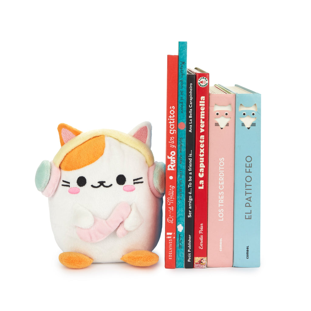 balvi-kawaii-melody-serre-livres-chat-casque-cale-porte-lest image 1