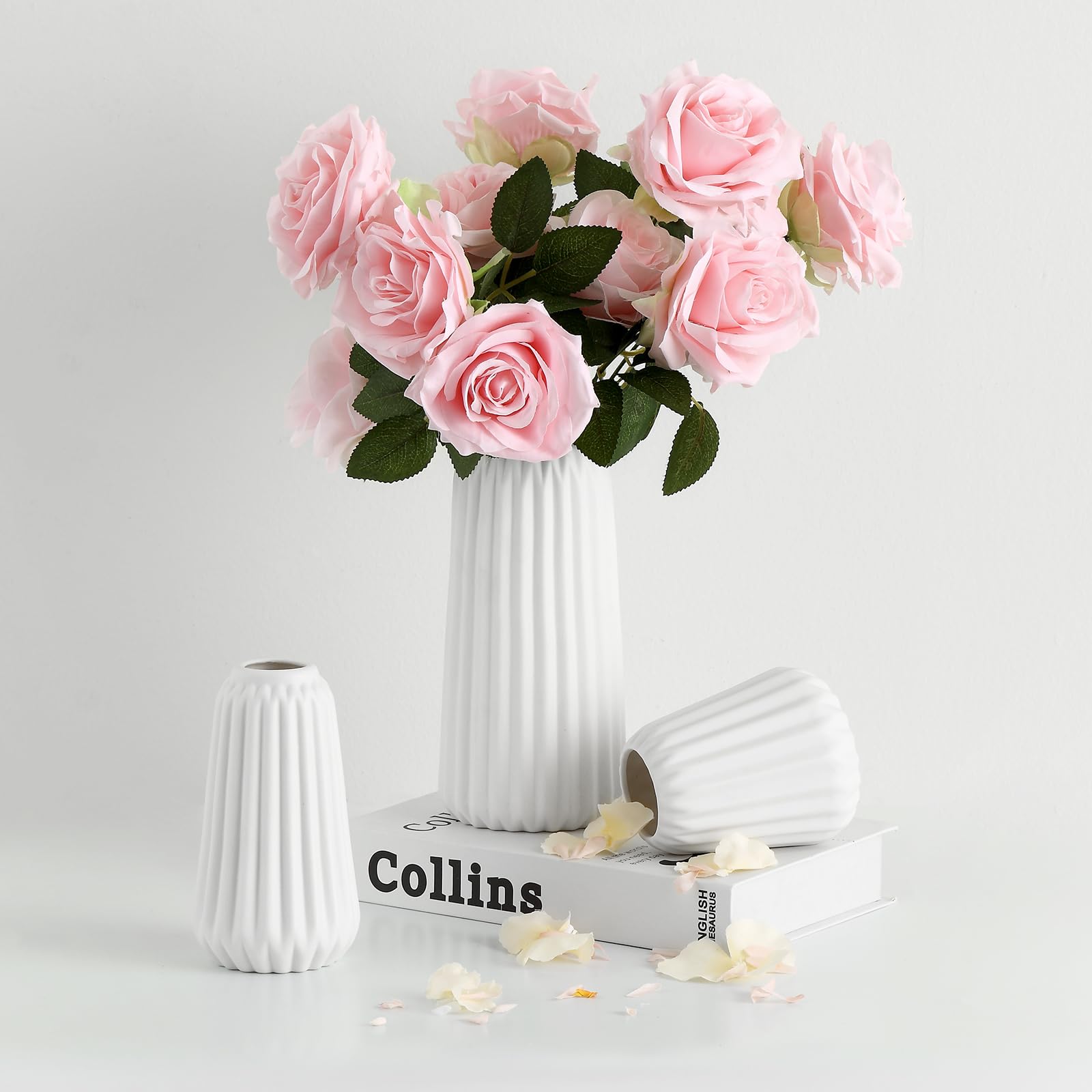 ordeluxe-d-coration-maison-set-3-vases-c-ramique-blancs image 6