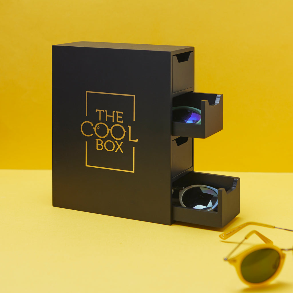 balvi-home-decor-the-cool-box-bo-te-lunettes-noire-4-tiroirs-feutrine image 7