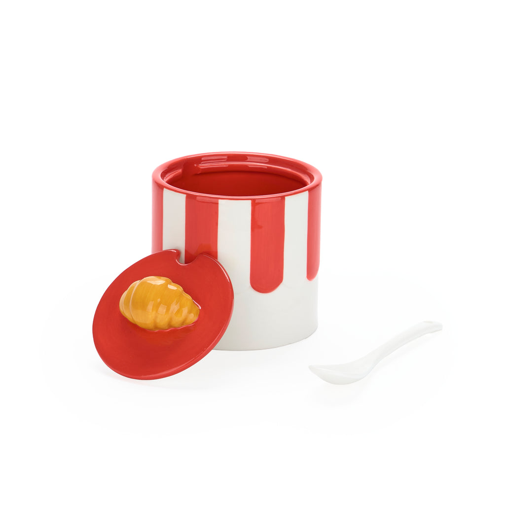 balvi-croissant-sucrier-c-ramique-rouge-avec-cuill-re image 5