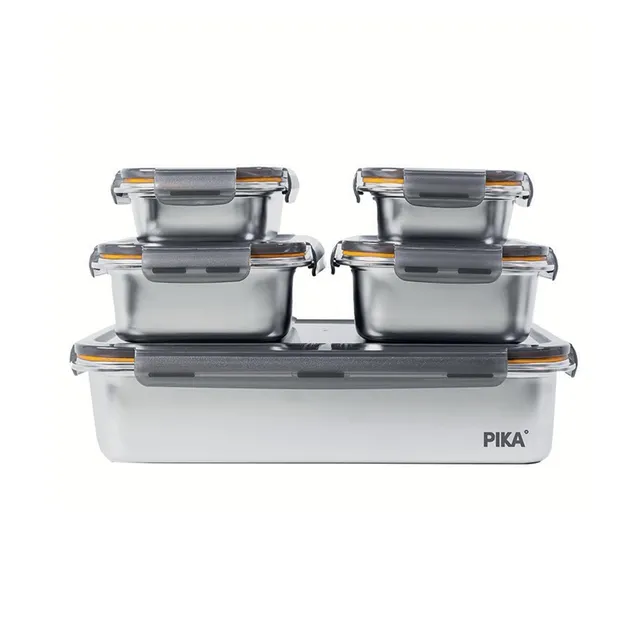 pika-batch-cooking-bo-tes-inox-lot-5-herm-tique-micro-ondes image 1