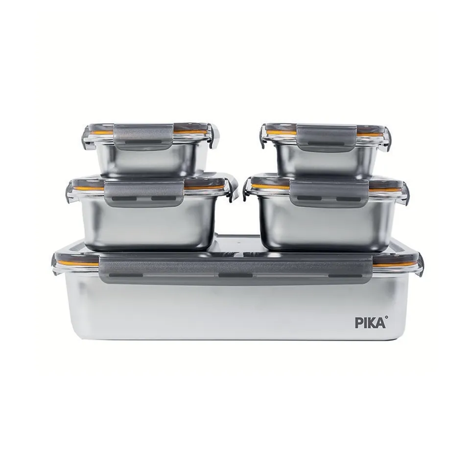 pika-batch-cooking-bo-tes-inox-lot-5-herm-tique-micro-ondes image 1