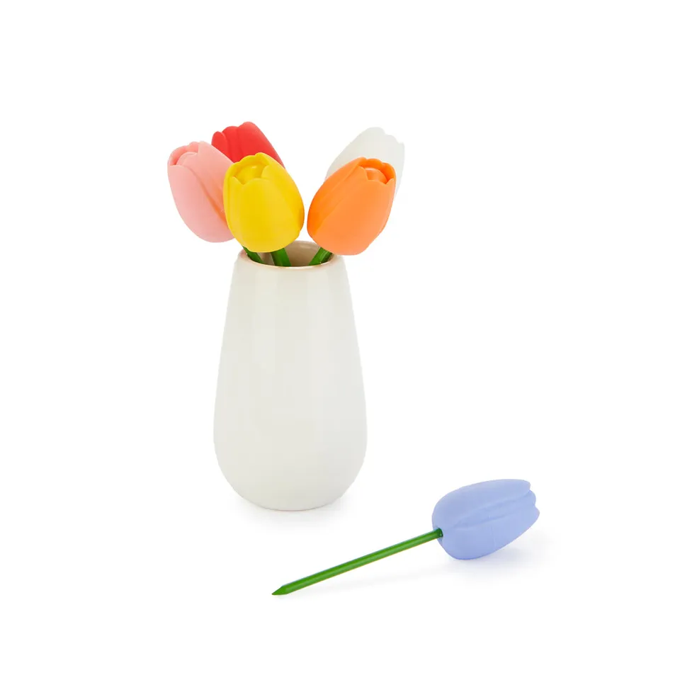 balvi-tulip-fourchettes-ap-ritif-6-vase-c-ramique image 1