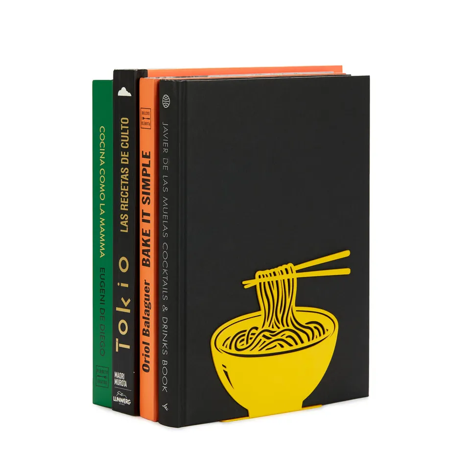 balvi-desk-ramen-bookend-serre-livre-jaune-m-tal image 1