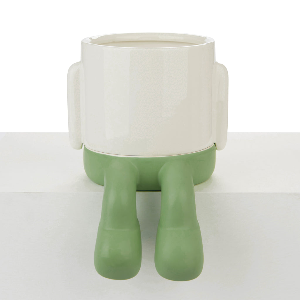 balvi-home-decor-mr-dangly-cache-pot-c-ramique-bleu-jambes-pendantes image 4