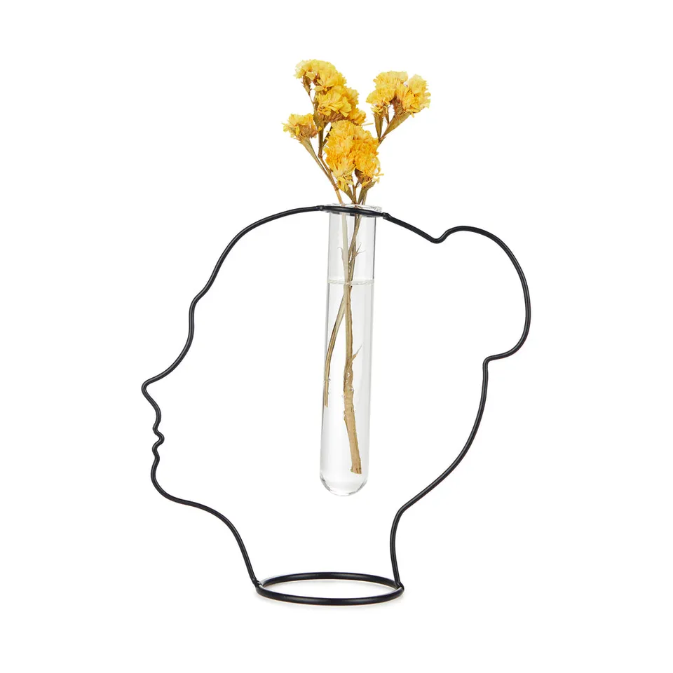 balvi-lady-silhouette-vase-t-te-femme-noir-verre image 1