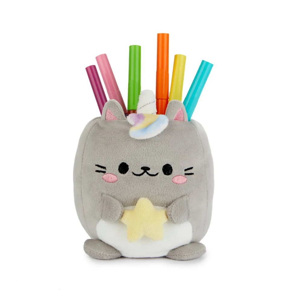 balvi-desk-fluffy-kawaii-pot-crayons-chat image 1