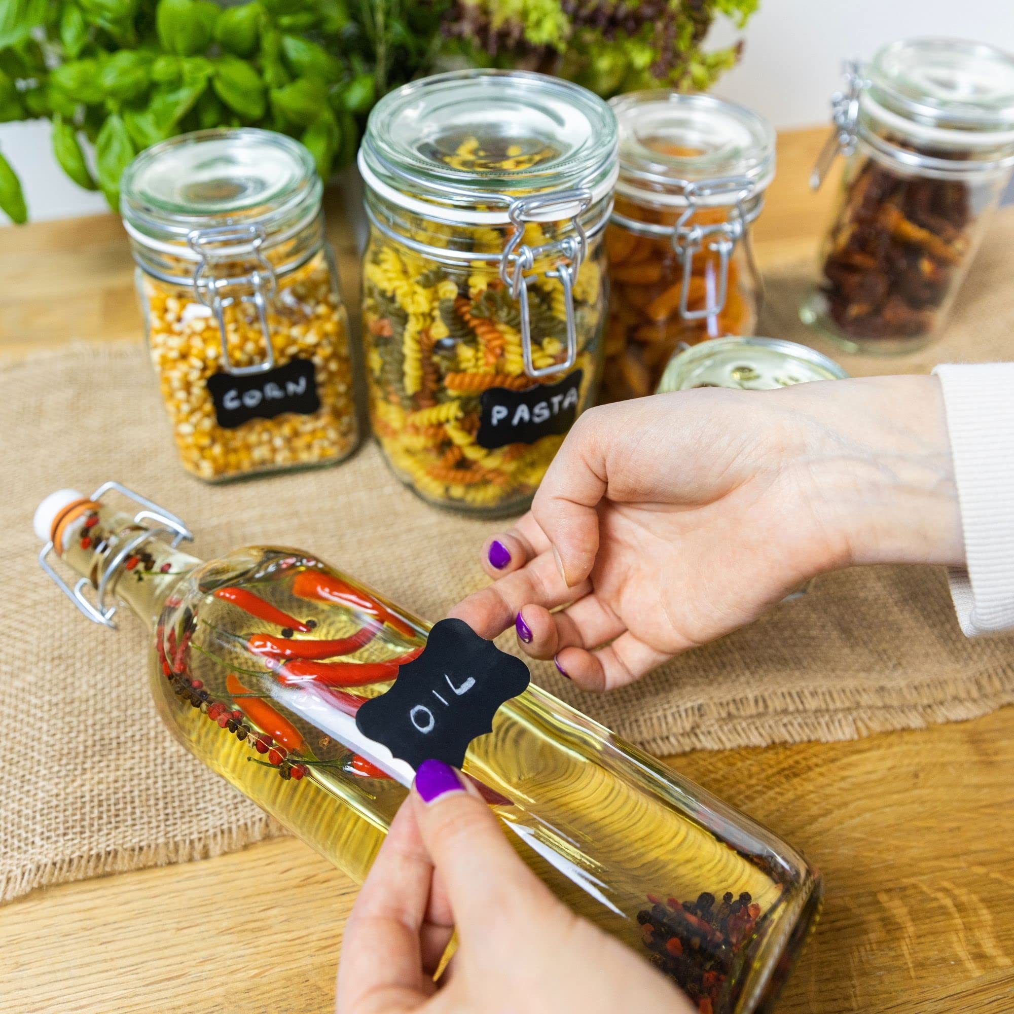 creative-home-bocaux-en-verre-herm-tiques-bouteille-1l-lot-6 image 2