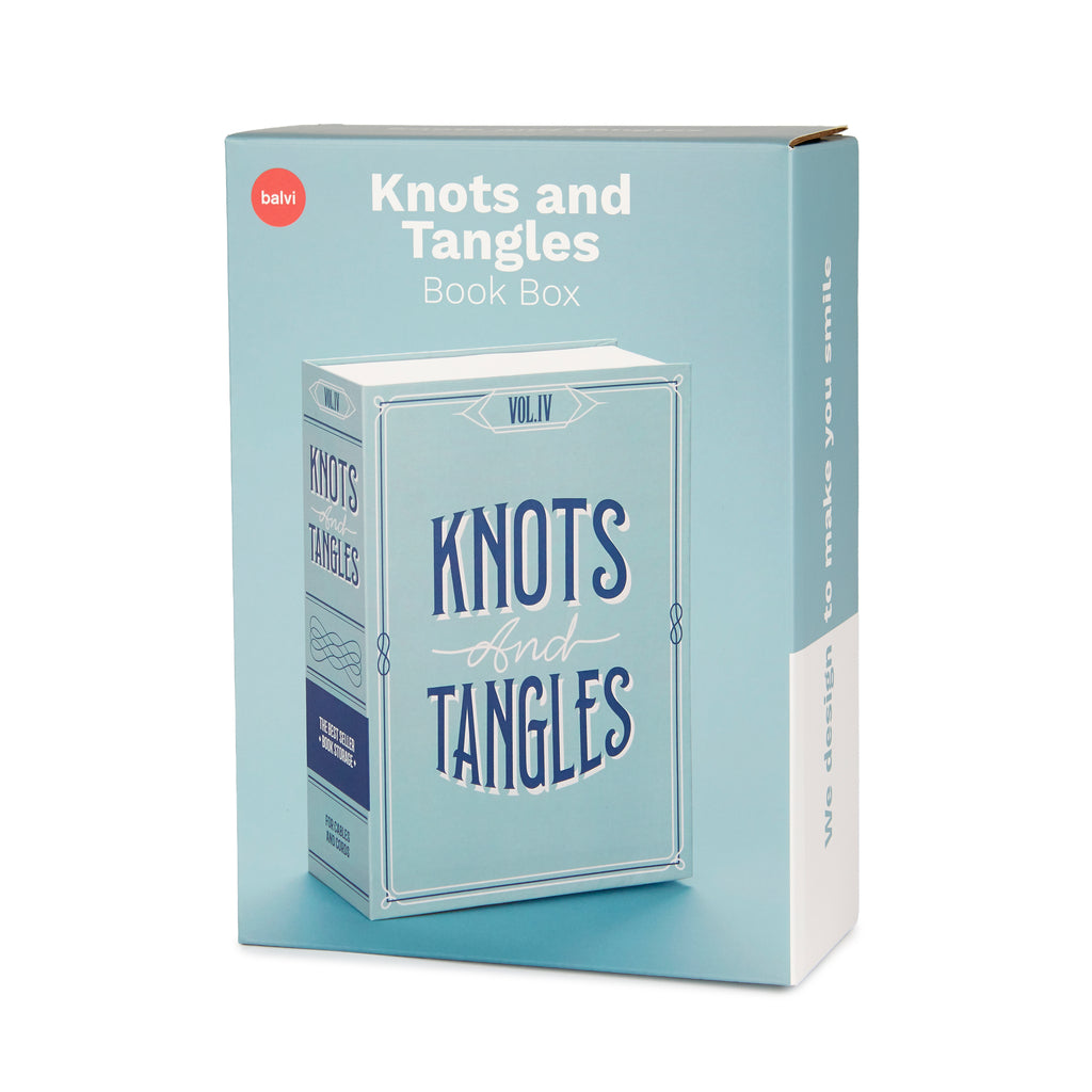balvi-knots-and-tangles-bo-te-livre-rangement-turquoise image 5