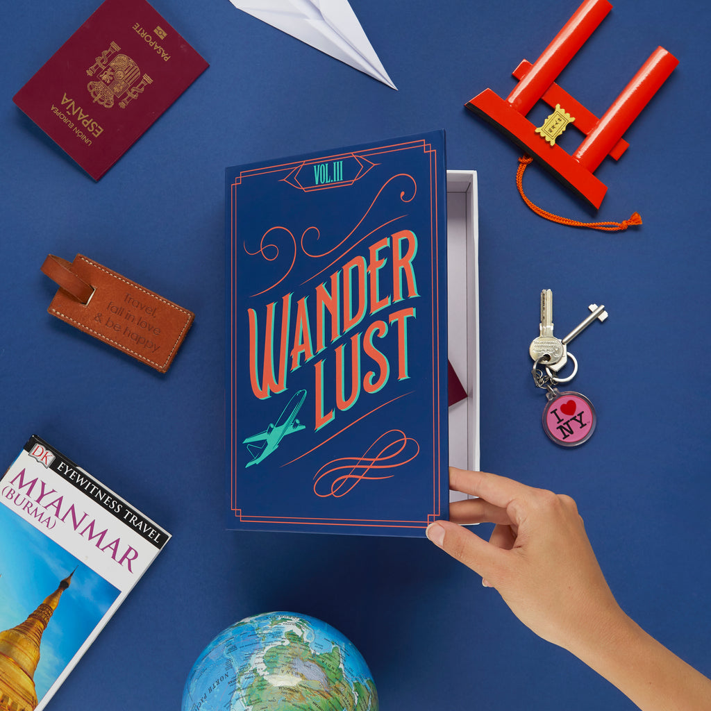 balvi-desk-wander-lust-bo-te-livre-bleue-carton-souvenirs image 2