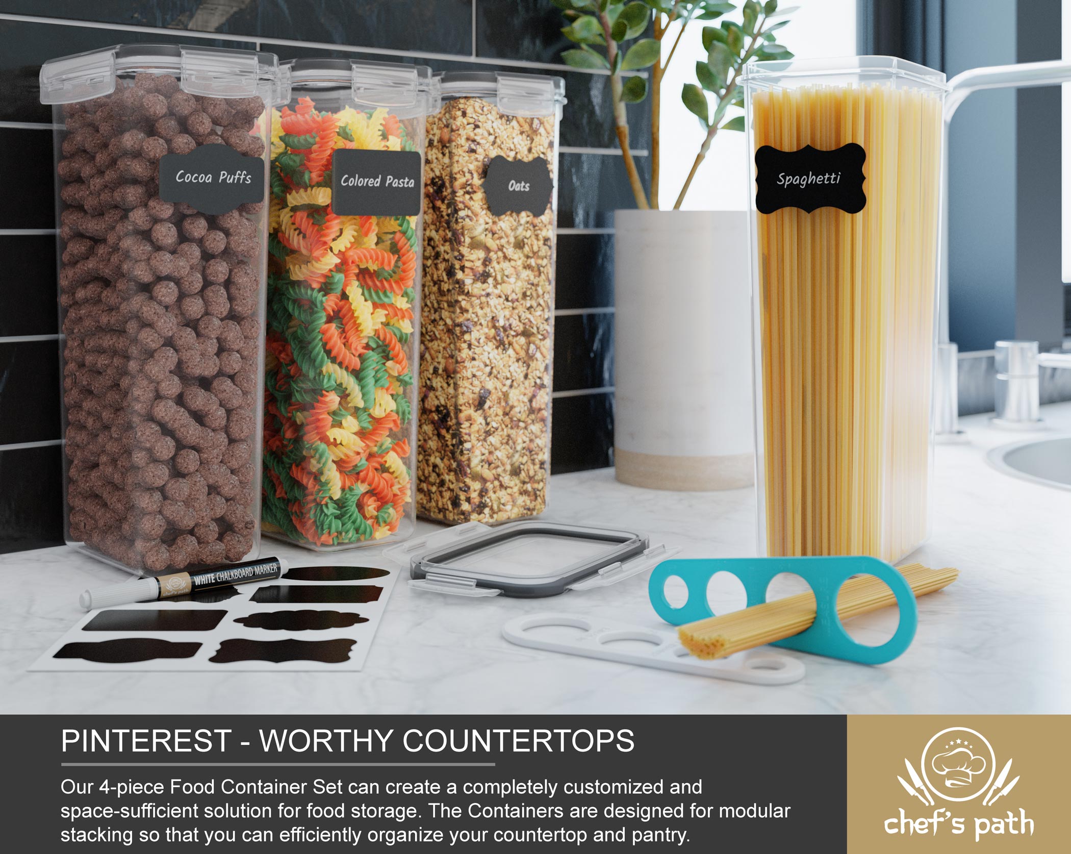 chef-s-path-pasta-storage-bo-te-p-tes-herm-tique-2-8l-lot-de-4 image 8