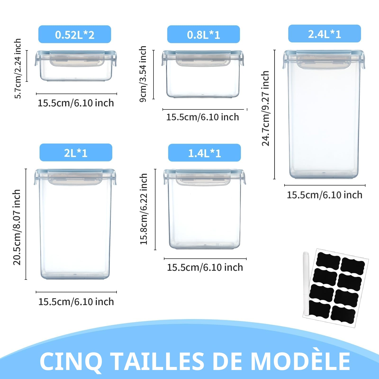 ordeluxe-bocal-rangement-bo-te-plastique-lot-6-sans-bpa image 2