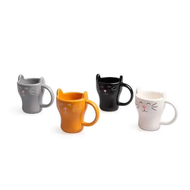 balvi-meow-set-4-mugs-tasse-chat-oreilles-couleurs image 1