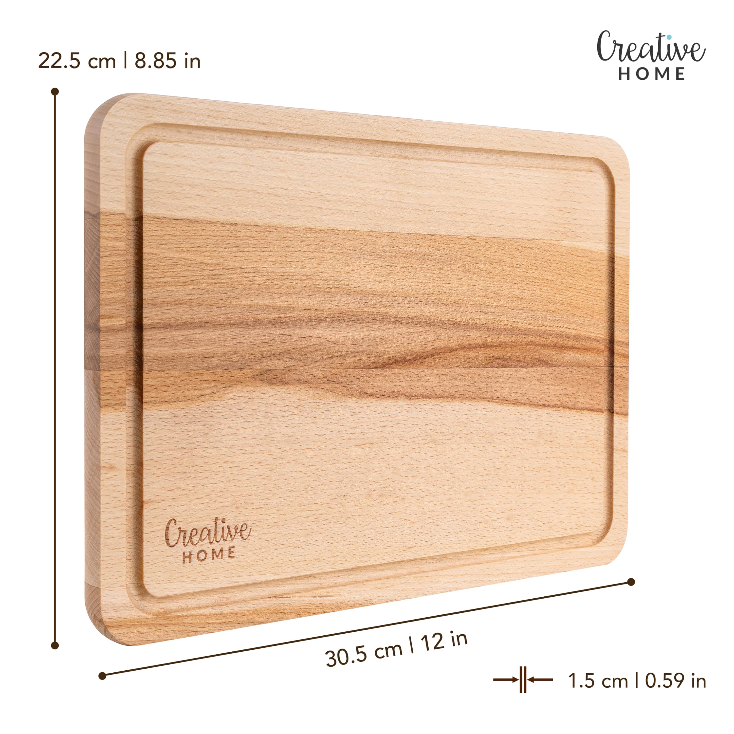 creative-home-accessoires-cuisine-planche-d-couper-bois-h-tre-30-5-cm image 3