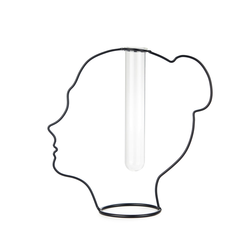 balvi-lady-silhouette-vase-t-te-femme-noir-verre image 6