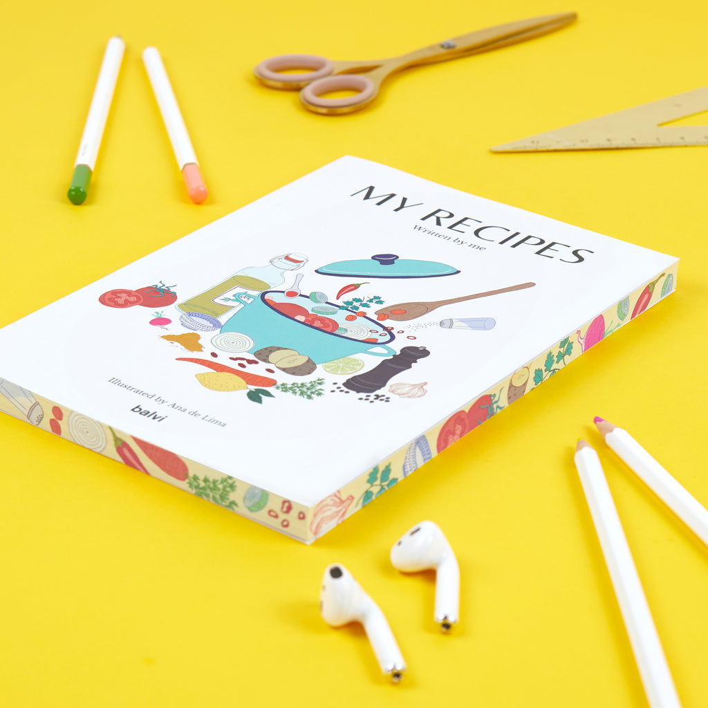 balvi-my-recipes-carnet-recettes-papier-multicolore image 2