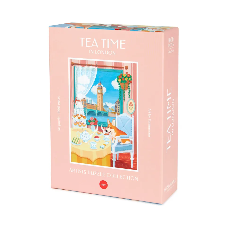 balvi-tea-time-in-london-puzzle-1000-pi-ces-chien image 1
