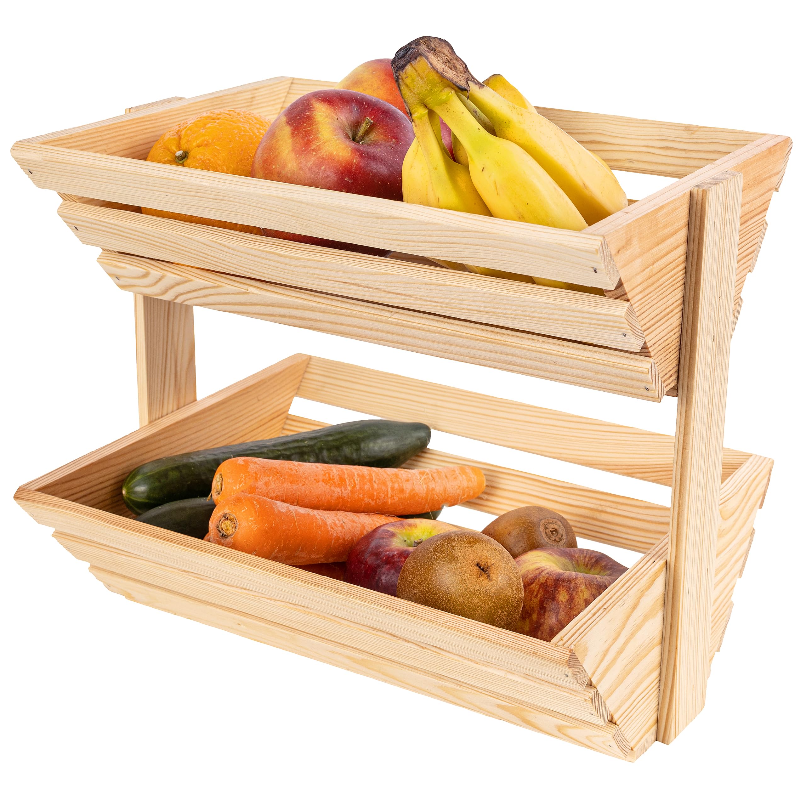 creative-home-corbeille-fruits-bois-2-tages-36-cm image 1