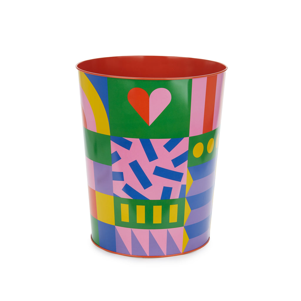 balvi-desk-los-pepes-hearts-corbeille-papier-bureau-m-tal-rouge image 4