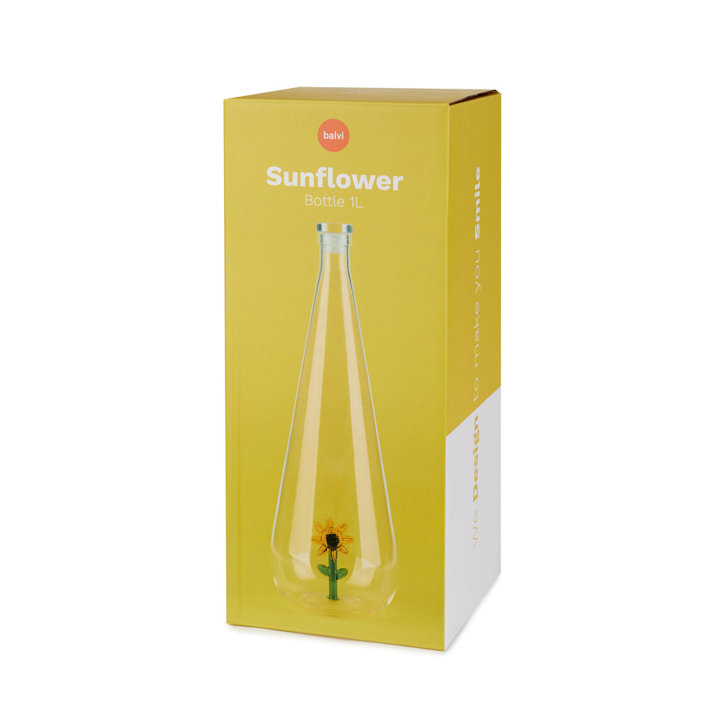 balvi-botanical-sunflower-bouteille-verre-tournesol-jaune image 4