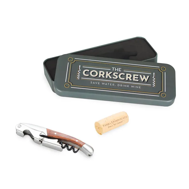 balvi-the-corkscrew-tire-bouchon-bois-coffret-vert image 1