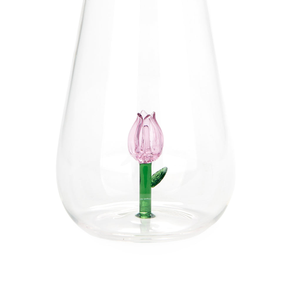 balvi-kitchen-table-botanical-tulip-bouteille-verre-tulipe-rose image 5