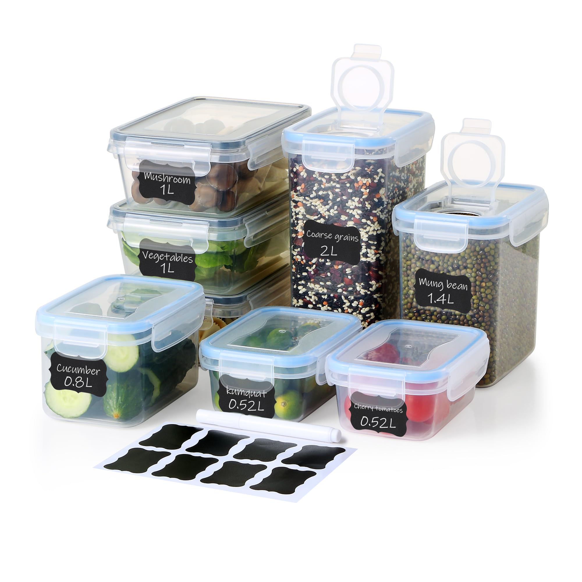 ordeluxe-bocal-rangement-8pcs-2m3f3-bo-te-plastique-lot-8 image 1