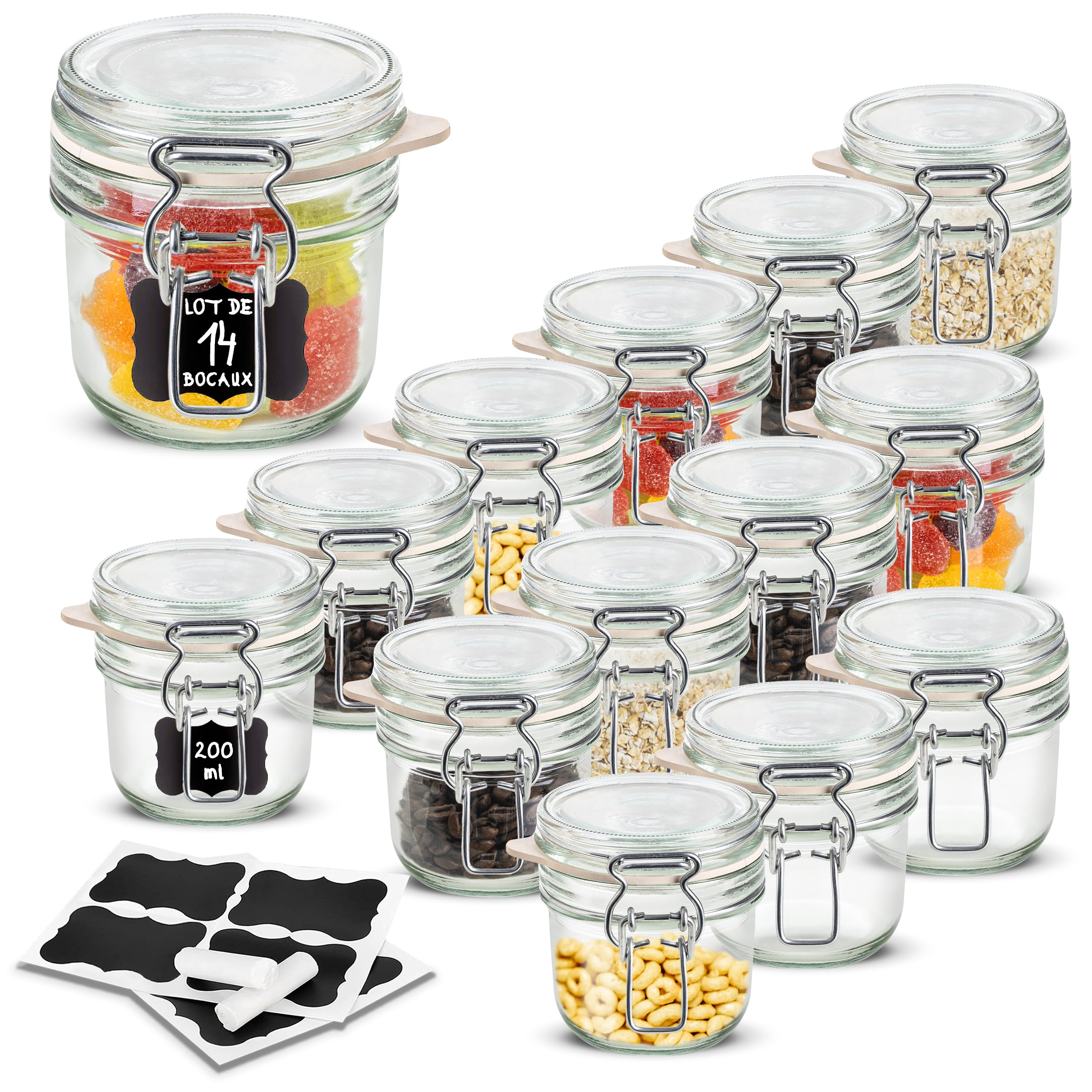 creative-home-bocaux-verre-herm-tiques-14x200-ml-pices image 1
