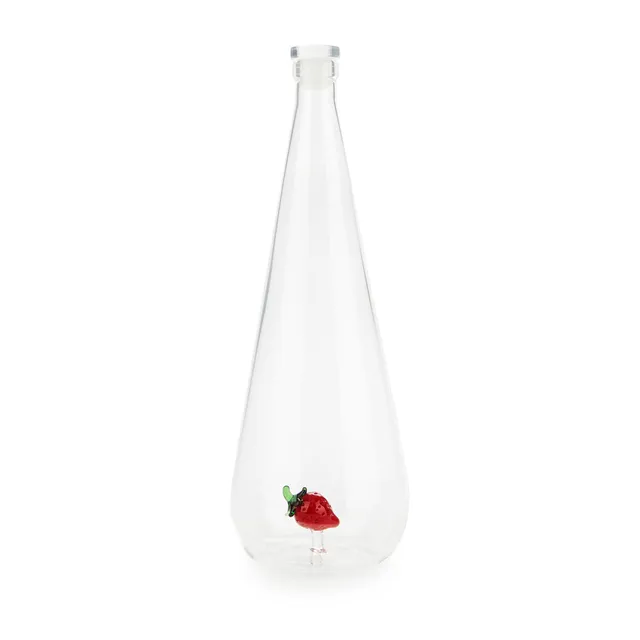 balvi-botanical-bouteille-verre-fraise-rouge-r-utilisable image 1