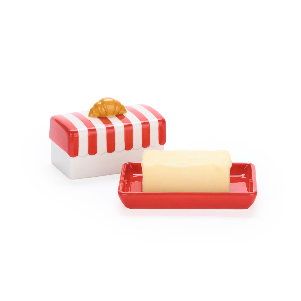 balvi-kitchen-croissant-beurrier-c-ramique-rouge-125-g image 5