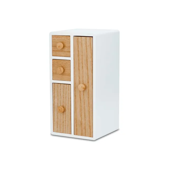 balvi-attic-bo-te-bijoux-blanche-bois-4-tiroirs image 1