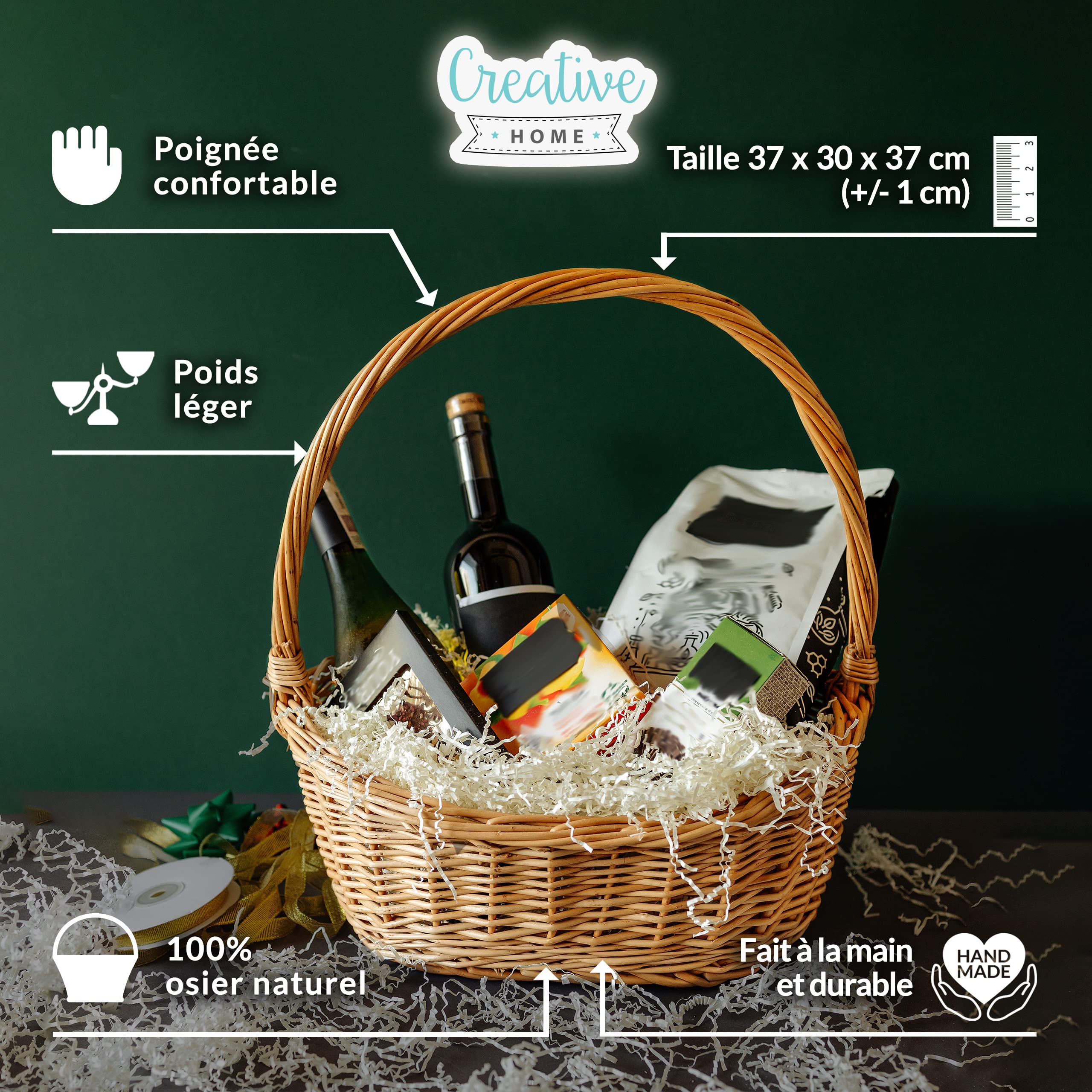 creative-home-paniers-osier-panier-ovale-marron-pique-nique image 4