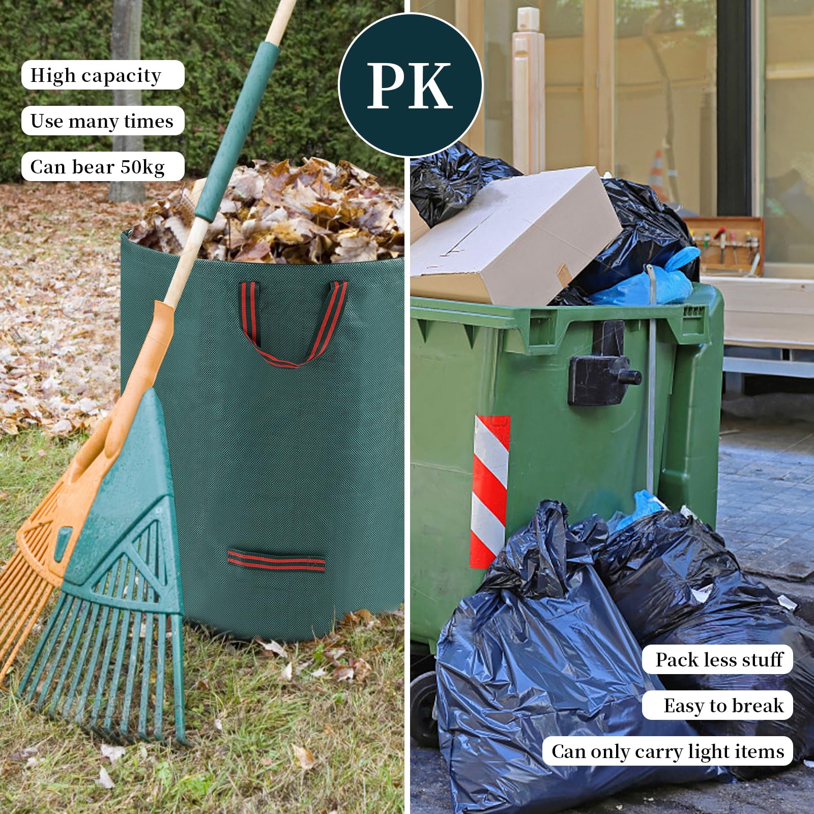 ordeluxe-jardinage-sac-d-chet-vert-272l-lot-3-autoportant image 6